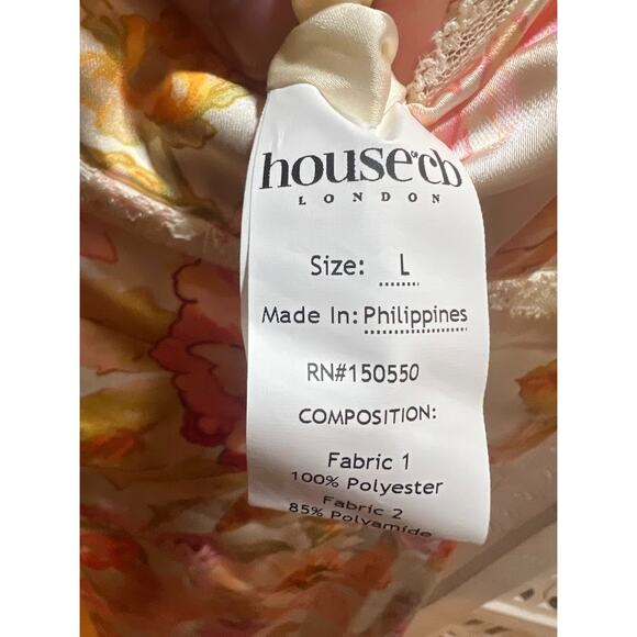 House of CB Josefina Ivory Floral Maxi Dress Size L Large - Picture 8 of 10